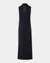 Akris Punto Cutout Ring Hardware Wool Dress In Blue