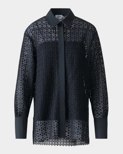 Akris Punto Daisy Guipure Button-down Shirt