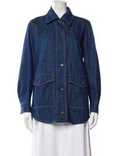 Pre-owned Akris Punto Denim Jacket In Blue