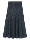Akris Punto Denim Maxi Skirt In Blue