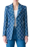Akris Punto Diamond Cotton Jacquard Fitted Blazer