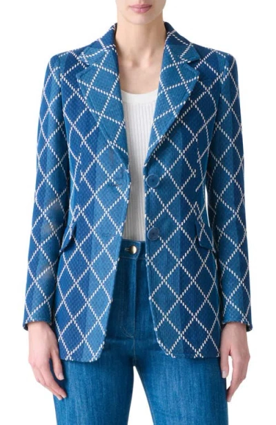 AKRIS PUNTO AKRIS PUNTO DIAMOND JACQUARD COTTON BLAZER