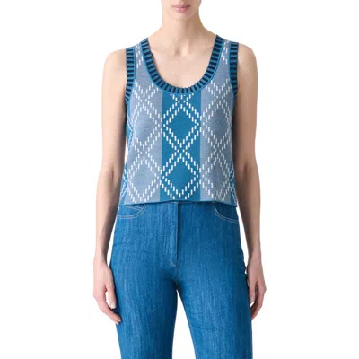 Akris Punto Diamond Jacquard Sweater Tank