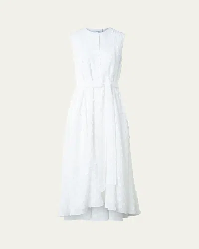 Akris Punto Dot Applique Techno Georgette Midi Dress