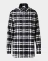 Akris Punto Dot Plaid Cotton Button-down Shirt In Multi