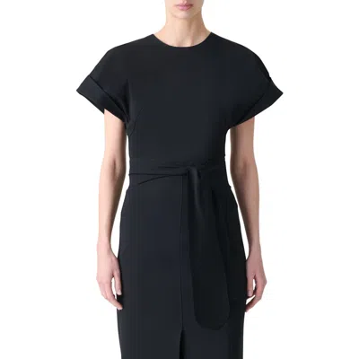 Akris Punto Dot Cutout Back Dolman Sleeve Top