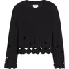 Akris Punto Dot Cutout Cardigan In Black