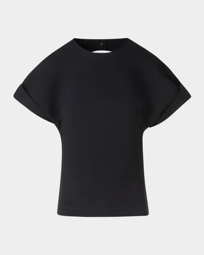 Akris Punto Dot Cutout Short-sleeve Viscose Jersey Shirt