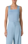 Akris Punto Dot Detail Stretch Jersey Tank In Sky