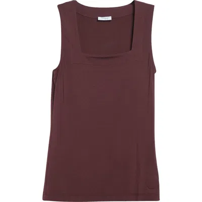 Akris Punto Dot Detail Stretch Modal Tank In Burgundy
