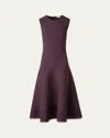 Akris Punto Dot Lace-hem Sleeveless Midi Dress