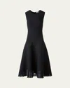 Akris Punto Dot Lace-hem Sleeveless Midi Dress
