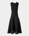 Akris Punto Dot Lace-hem Sleeveless Midi Dress