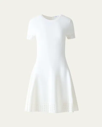 Akris Punto Dot Lace Knit A-line Dress