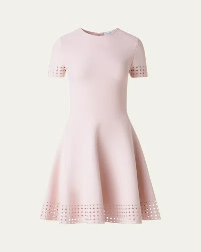 Akris Punto Dot Lace Knit A-line Dress