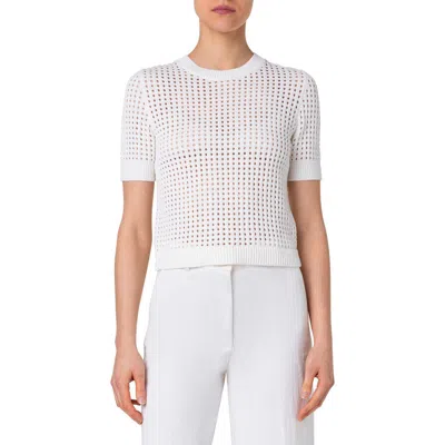 Akris Punto Dot Mesh Jumper In Cream