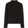 Akris Punto Dot Mock Neck Sweater In Black