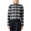Akris Punto Dot Plaid Cotton Button-down Shirt In Black
