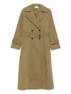 Akris Punto Double-breasted Trench Coat In Green
