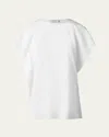Akris Punto Draped Sleeveless Blouse In Cream