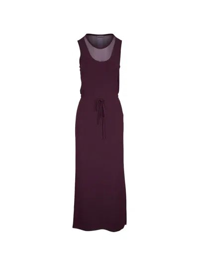 Akris Punto Drawstring-waist Maxi Dress In Purple