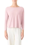 Akris Punto Drop Shoulder Virgin Wool Sweater In Pink