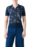 Akris Punto Dropping Dots Mixed Media Polo In Multi