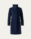 Akris Punto Duffle Knee-length Wool Coat In Blue