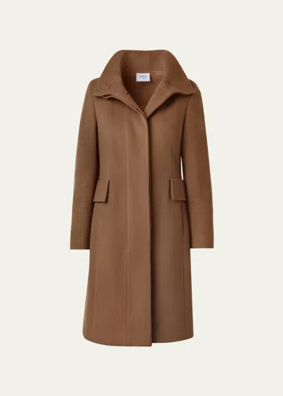 Akris Punto Duffle Knee-length Wool Coat In Malt