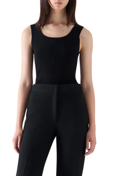 Akris Punto Embellished Stretch Knit Tank In Black