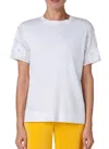 Akris Punto Hello Sunshine Cotton Jersey T-shirt With Superpose Embroidery In White