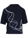Akris Punto Besticktes Stricktop In Blau