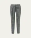 Akris Punto Fabia Embellished Slim-leg Ankle Pants In Gray