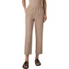 Akris Punto Farello Elastic Waist Cotton Ankle Pants In Beige