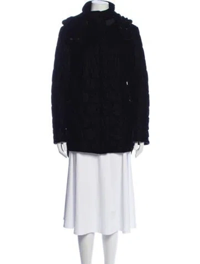 Pre-owned Akris Punto Faux Fur Jacket In Black