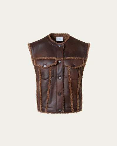 AKRIS PUNTO FAUX FUR VEST