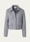 Akris Punto Felted Wool-blend Short Jacket In Titan
