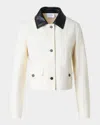Akris Punto Felted Wool-blend Short Jacket In White