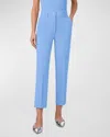 Akris Punto Ferry Signature Jersey Tapered-leg Crop Pants In Sky