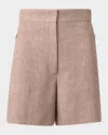 Akris Punto Filia Washed Raw Linen Shorts In Beige