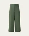 Akris Punto Filip Linen Crop Pants In Laurel