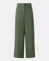 Akris Punto Filip Linen Crop Pants In Laurel