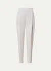 AKRIS PUNTO FIOLA SLOUCHY FRONT PLEAT WOOL PANTS