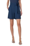 Akris Punto Fiorellina Belted Bermuda Shorts In Ink