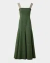 Akris Punto Sleeveless Square Neck Dress In Laurel In Laurel