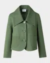Akris Punto Raw Linen Jacket In Laurel