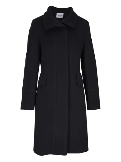 Akris Punto Flap-pocket Coat In Black