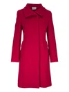 Akris Punto Flap-pocket Coat In Red
