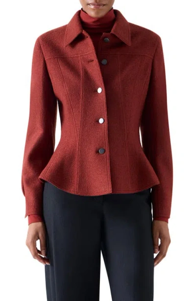AKRIS PUNTO AKRIS PUNTO FLARED BOILED WOOL JACKET