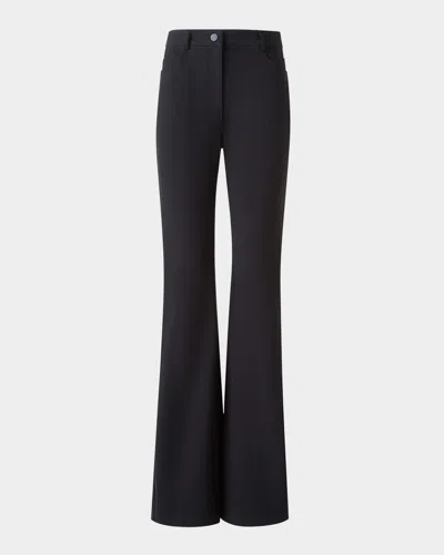 AKRIS PUNTO FLARED STRETCH DENIM TAILORED PANTS